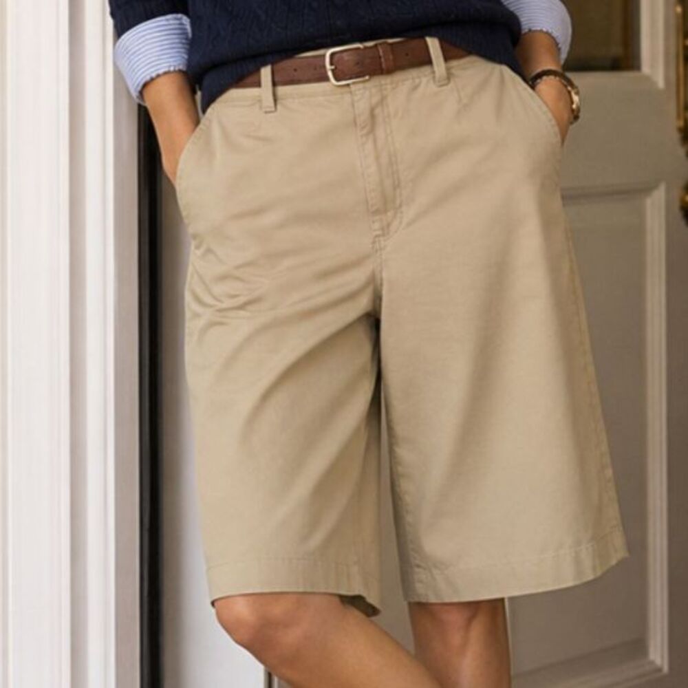 90s Vintage Ralph Lauren Khaki Bermuda Shorts Longline Chino Culotts LRL 14